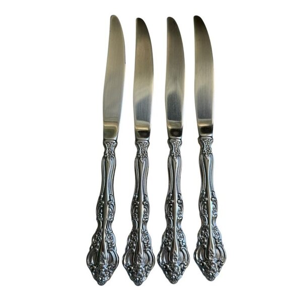 4 Oneida Michelangelo Dinner Knives Stainless Heirloom Glossy  Flatware  9 In - Picture 8 of 10
